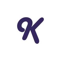 Initial letter k logo design template vector