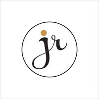 Initial jr letter logo vector template design. Creative abstract letter rj logo design. Linked letter rj logo design.