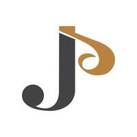 inicial jp letra logo con creativo moderno negocio tipografía vector modelo. creativo resumen letra pj logo diseño.