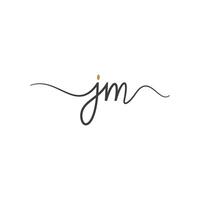 Initial letter jm logo or mj logo vector design template