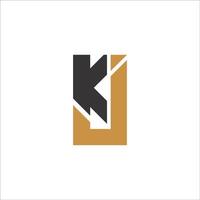 Initial letter jk logo or kj logo vector design template