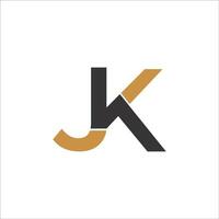 Initial letter jk logo or kj logo vector design template