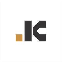 Initial letter jk logo or kj logo vector design template