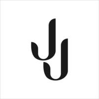 Initial letter jj logo or j logo vector design template