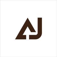 Initial letter ja or aj logo vector design template