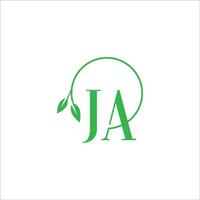 Initial letter ja or aj logo vector design template