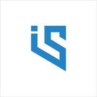 Initial letter is logo or si logo vector design template