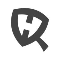 qh, alta calidad, q y h resumen inicial monograma letra alfabeto logo diseño vector