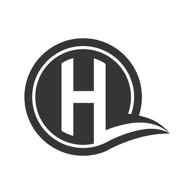 QH, HQ, Q AND H Abstract initial monogram letter alphabet logo design