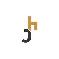 HJ, JH, H AND J Abstract initial monogram letter alphabet logo design. vector