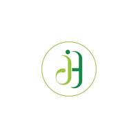 HJ, JH, H AND J Abstract initial monogram letter alphabet logo design. vector