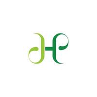 HJ, JH, H AND J Abstract initial monogram letter alphabet logo design. vector