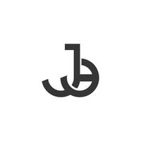 hj, J h, h y j resumen inicial monograma letra alfabeto logo diseño. vector