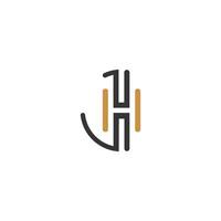 HJ, JH, H AND J Abstract initial monogram letter alphabet logo design. vector