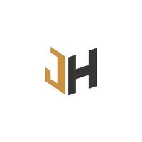 HJ, JH, H AND J Abstract initial monogram letter alphabet logo design. vector