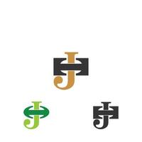 HJ, JH, H AND J Abstract initial monogram letter alphabet logo design. vector