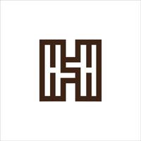 Initial letter hh logo or h logo vector design template