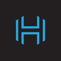 Initial letter hh logo or h logo vector design template