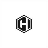 Initial letter hc logo or ch logo vector design template