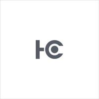 Initial letter hc logo or ch logo vector design template