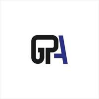 initial letter gp or pg logo vector design