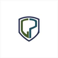 initial letter gp or pg logo vector design