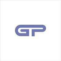 initial letter gp or pg logo vector design