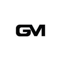 inicial letra gm o mg logo diseño modelo vector