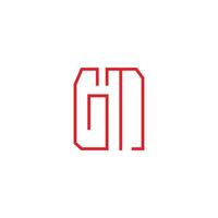 Initial letter gm or mg logo design template vector