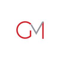 inicial letra gm o mg logo diseño modelo vector