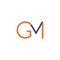 Initial letter gm or mg logo design template vector