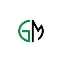 Initial letter gm or mg logo design template vector