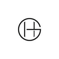 Initial letter gh or hg logo vector templates