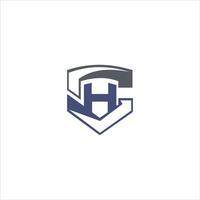 inicial letra gh o hg logo vector plantillas