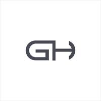 Initial letter gh or hg logo vector templates