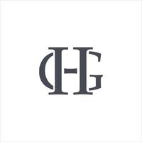 Initial letter gh or hg logo vector templates