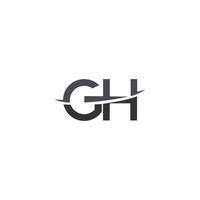 inicial letra gh o hg logo vector plantillas