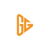 gg letter logo design . gg initial based alphabet icon logo design vector