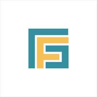 Initial letter fg logo or gf logo vector design template