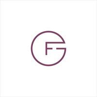 Initial letter fg logo or gf logo vector design template