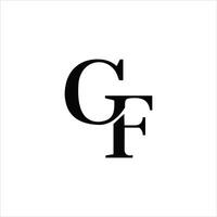 Initial letter fg logo or gf logo vector design template