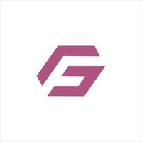 Initial letter fg logo or gf logo vector design template