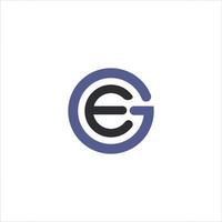 Letter  eg or ge logo vector logo design