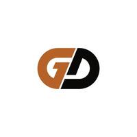 Initial letter gd or dg logo vector design template