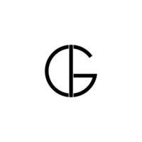 Initial letter gd or dg logo vector design template