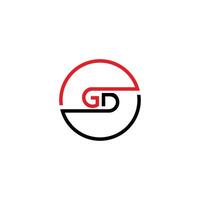 Initial letter gd or dg logo vector design template