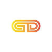 Initial letter gd or dg logo vector design template