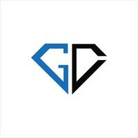 initial letter gc or cg logo vector design