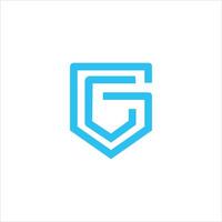 initial letter gc or cg logo vector design