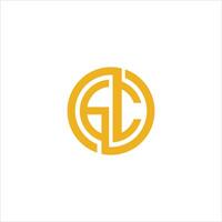 initial letter gc or cg logo vector design